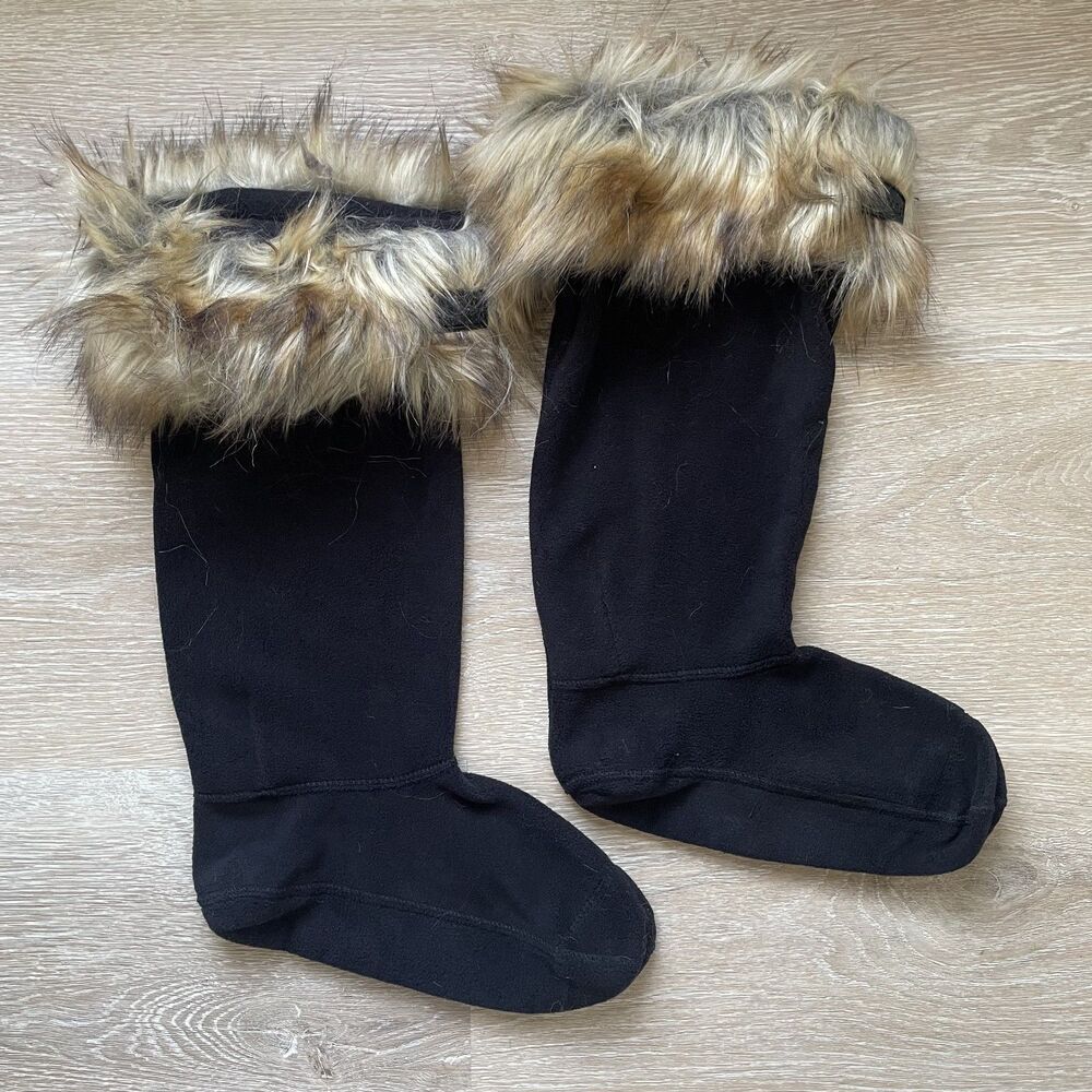 Hunter Tall Rainboot Faux Fur Boot Socks